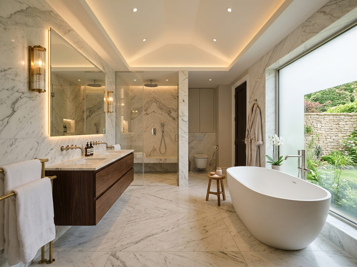 Custom Bathroom Renovation in Cushing